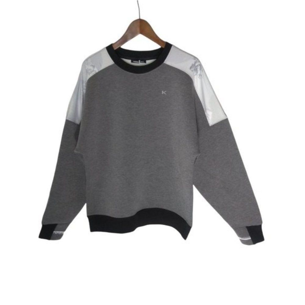 KORAL MENS ACTIVEWEAR SWEATSHIRT GRAY MEDIUM
